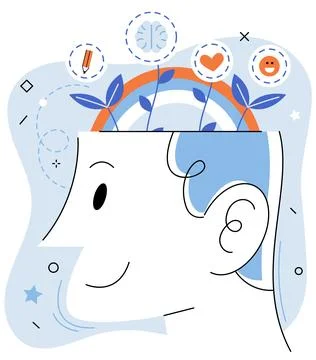 Positive thinking. The power positive thinking lies in its ability to shape our イラスト素材