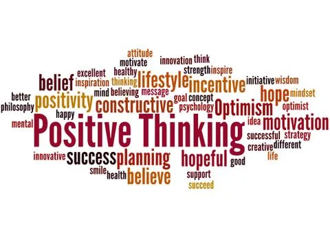Positive Thinking, word cloud concept Stock Illustration