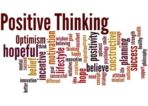 Positive Thinking, word cloud concept Illustrazione stock