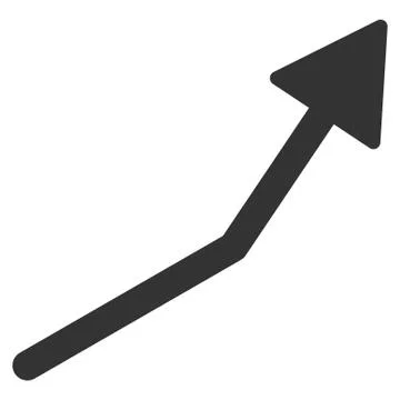 Positive Trend Arrow Flat Vector Icon Illustrazione stock