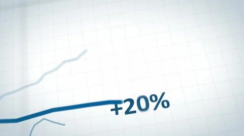 Positive Trend Chart Stock Footage