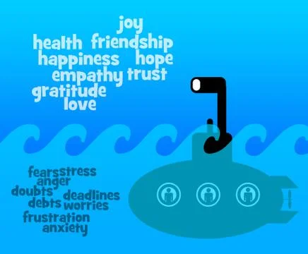 Positive versus negative Illustrazione stock