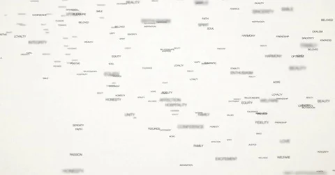 Positive Words Background 02-white Video stock 78885947
