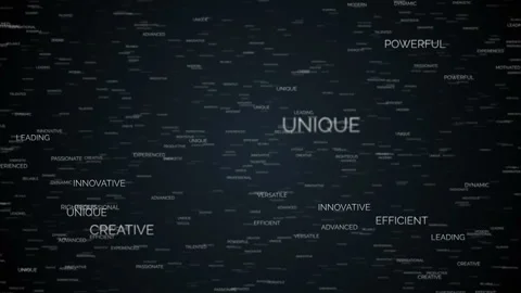 Positive Words (Dark) Stock Footage 278578903
