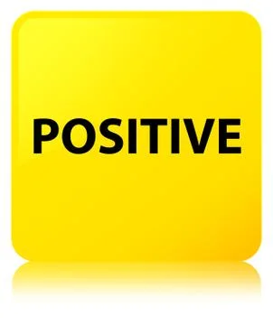 Positive yellow square button Stock Illustration