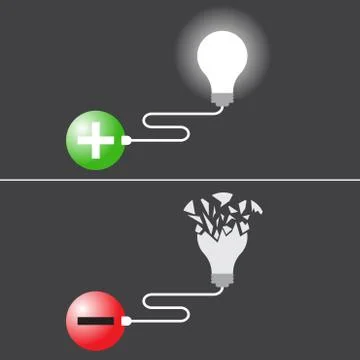 Positivity Creates Idea And Negativity Destroys Idea イラスト素材
