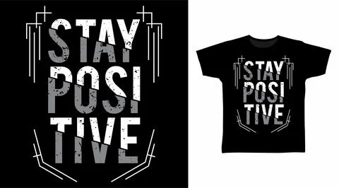 Positivity typography art design vector illustration ready for print on t-shi Stock Illustration