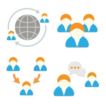 Posonal Communication set Stock Illustration