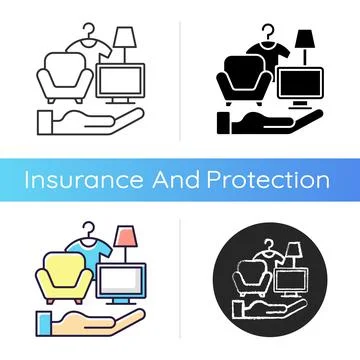 Possessions insurance icon Stock Illustration