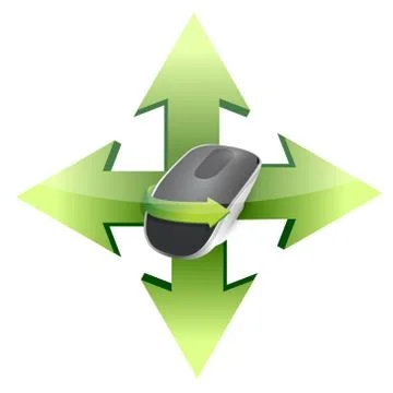 Possibilities. wireless computer mouse isolated on white background 스톡 일러스트