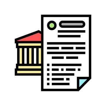 Possibility of using various banking products color icon vector illustration Stock Illustration