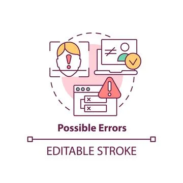 Possible errors concept icon Stock Illustration