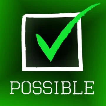 Possible tick meaning within reach and viable Stockillustratie