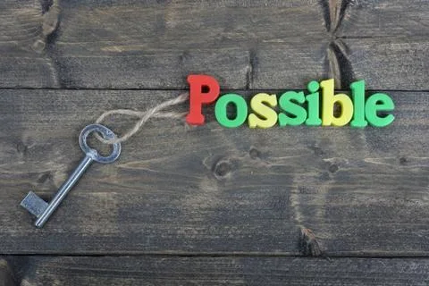 Possible on wooden table Stock Photos