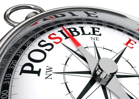 Possible word on concept compass Stock Illustration