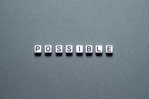 Possible- word concept on cubes Stock Photos
