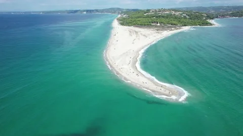 Possidi beach from above, 4K drone video. Stock Footage 162486699