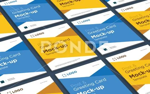 PSD Template: Post and Greeting Card Mockup #196142955