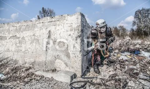 Post apoc beast survivor Stock Photos