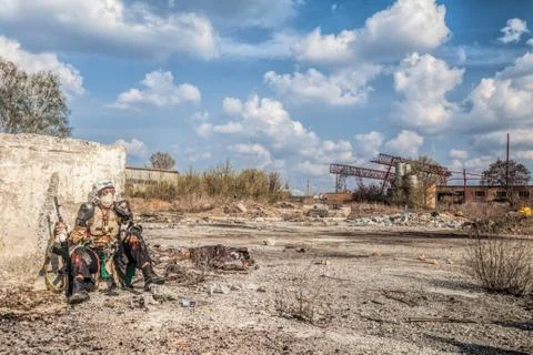 Post apoc beast survivor Foto stock