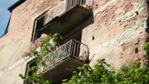 Post-apocalypse ghost town,the scenery for the series lost of us Stock Footage 244999989