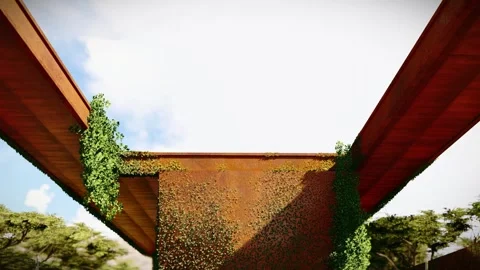 Post Apocalyptic 3D Animation Time Lapse on Abandoned Rusty Structure Stock Footage 335639207