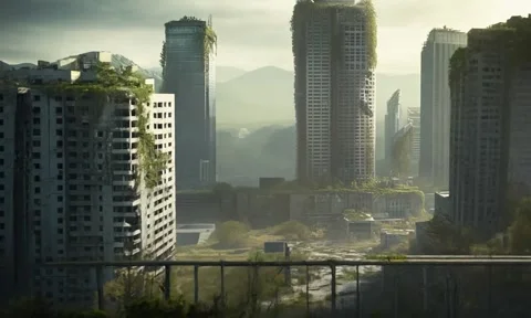Post-Apocalyptic City - 3 Stock Footage 281853167