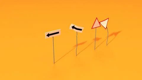 Post Apocalyptic Road Signs 3D Model