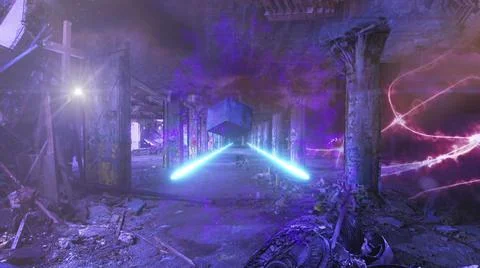 Post apocalyptic scene Stock Illustration