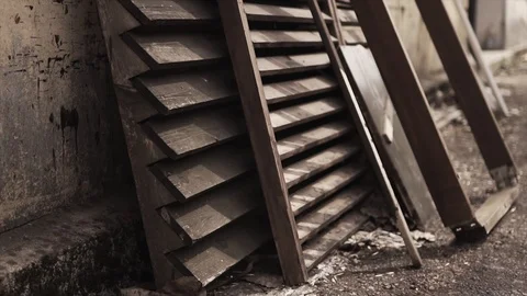 Post apocalyptic world after nuclear war in ruins and apocalypse Stock Footage 115277996