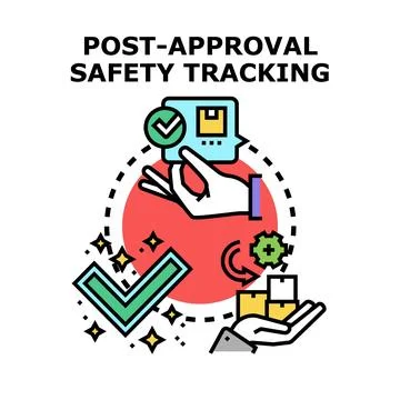 Post approval safety tracking system concept illustration Stock Illustration