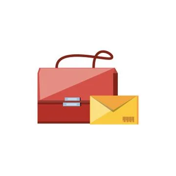 Post bag handle with envelope Illustration