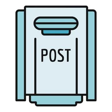 Post box delivering global mail and communication services Stock Illustration