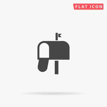 Post Box flat vector icon Stock Illustration