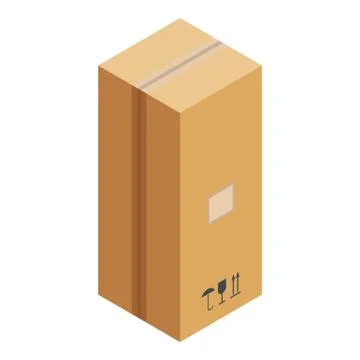 Post box icon, isometric style Illustrazione stock