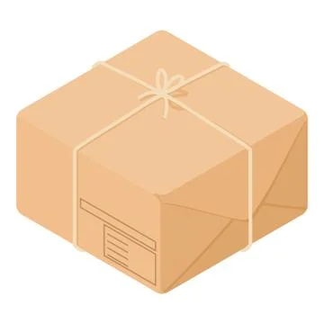 Post box icon, isometric style Illustration