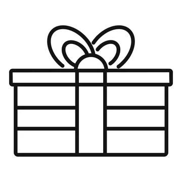 Post box icon outline vector. Delivery package Illustrazione stock