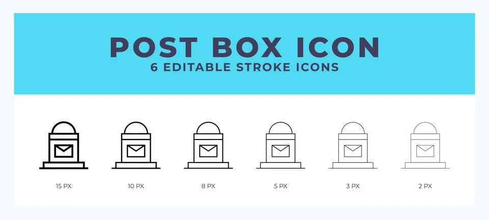 Post box line icon vector illustration in trendy style. 스톡 일러스트