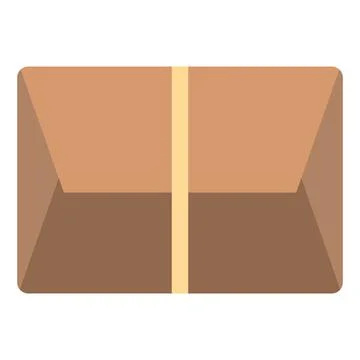 Post box packaged in paper flat clipart vector illustration 스톡 일러스트