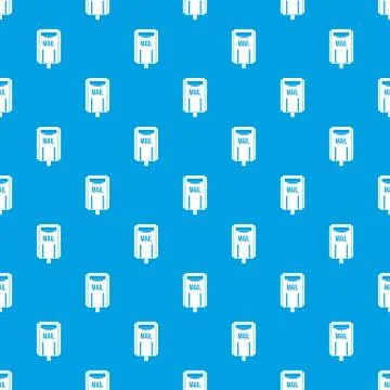 Post box pattern seamless blue イラスト素材