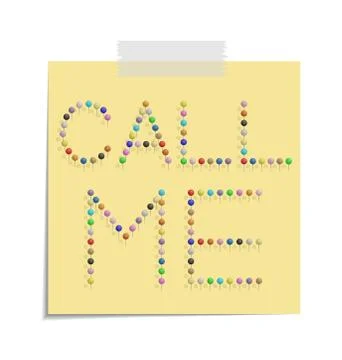 Post call me 스톡 일러스트