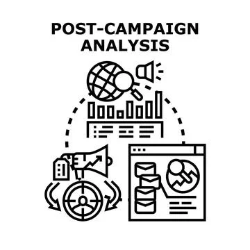 Post campaign analysis review optimizing marketing strategy Stock Illustration