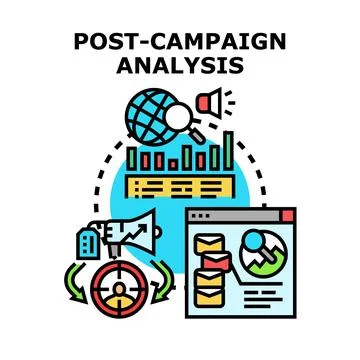 Post campaign analysis review optimizing marketing strategy Stock Illustration