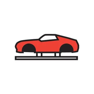 Post Car Elevator Stock Illustration