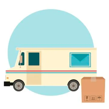 Post car vector Illustrazione stock