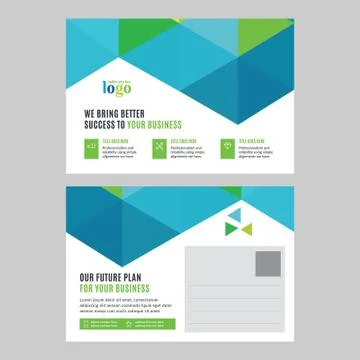 Post Card Design Template Stock Illustration