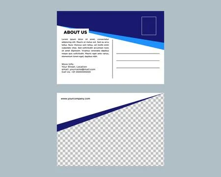 Post Card Design Vector Template Stock Illustration