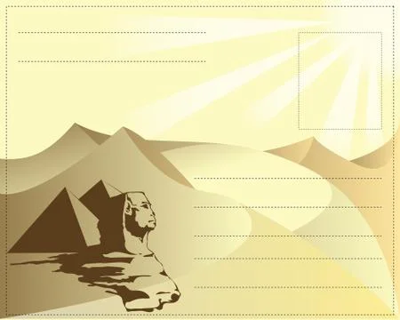 Post card from Egypt Stock Illustration