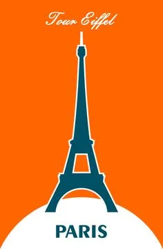 Post card paris tower eiffel Stock-Illustration