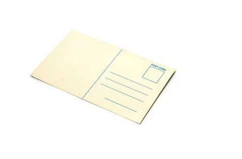 Post card on a white background Foto stock